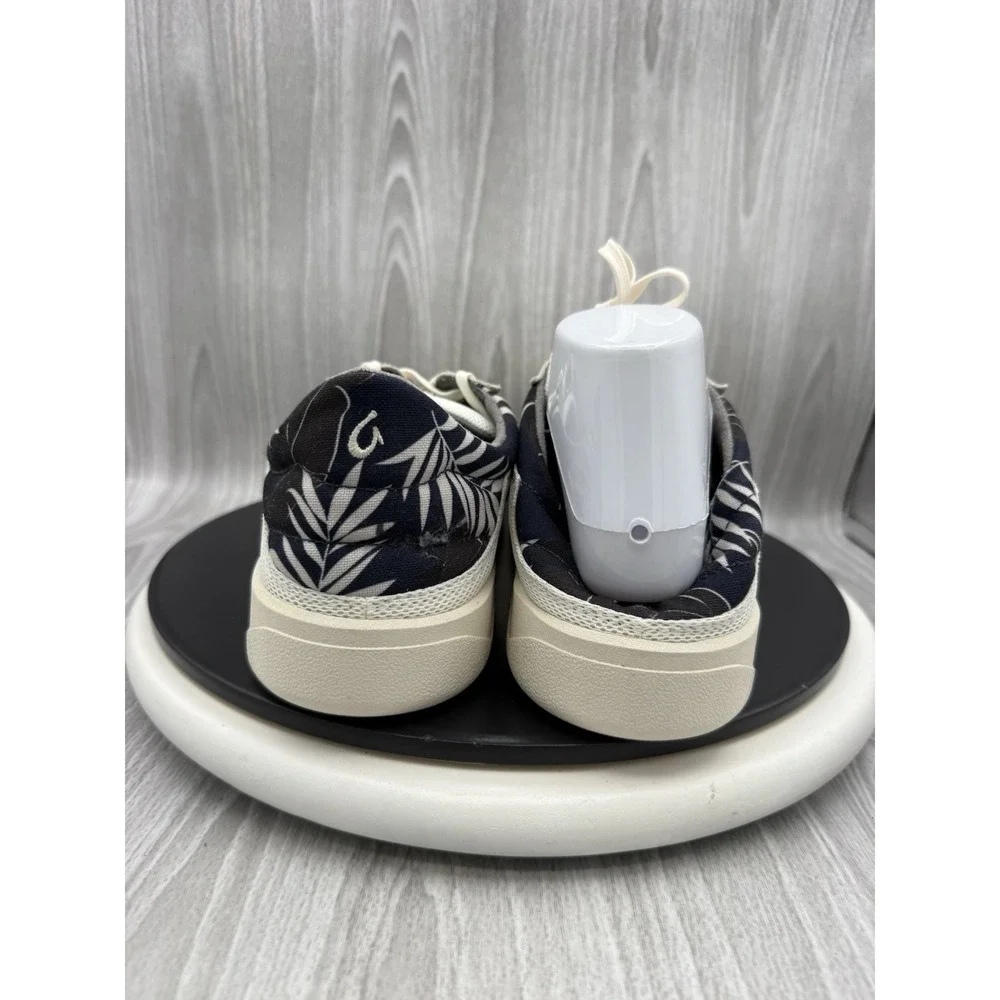 OluKai Punini Mens Size 11.5 Off White Aloha Navy Court Casual Shoes Sneakers